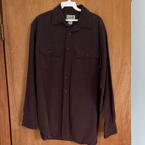 L.L. Bean Men's Dark Brown Shirt Jacket vintage